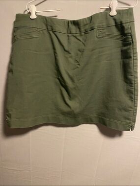 croft & barrow Olive Utility Mini Skirt